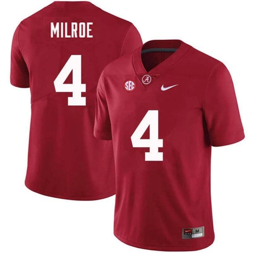 Stitched Jalen Milroe Alabama 2023 Playoff Jersey